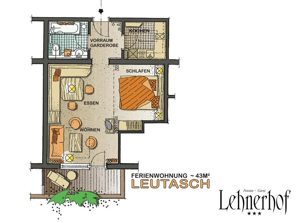 لوتاش Pension Lehnerhof الغرفة الصورة